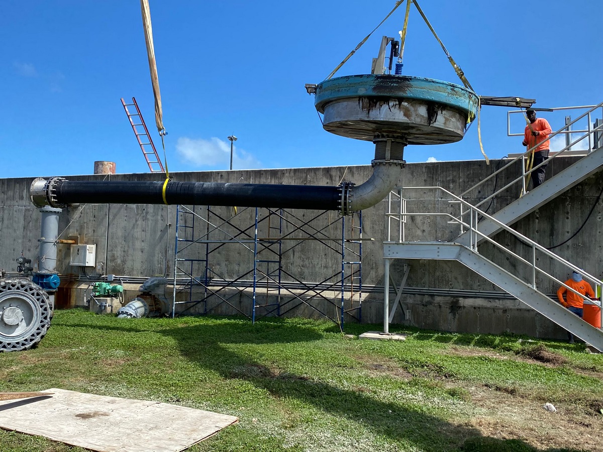 WAC SBR Plant decanter line replacment
