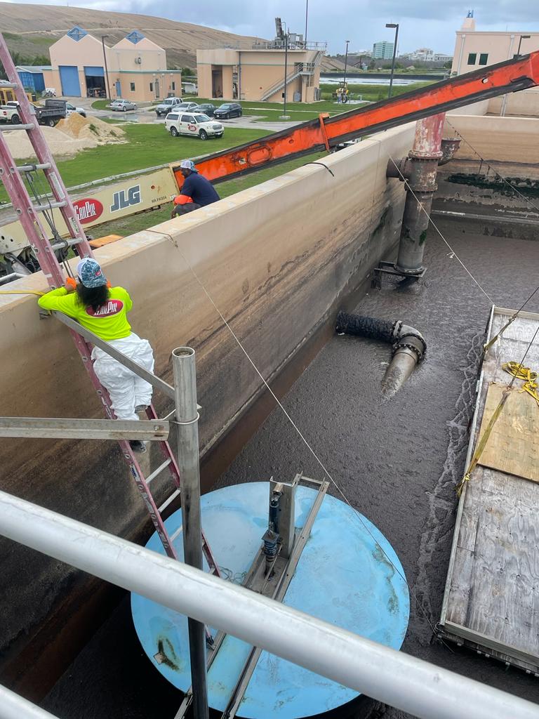 WAC SBR Plant decanter line replacment