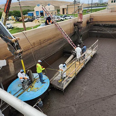 WAC SBR Plant decanter line replacment